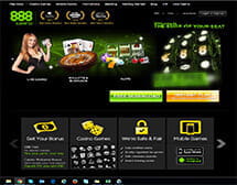 888casino homepage and main lobby desktop view