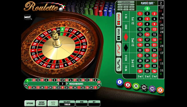 IGT Roulette in-game view of wheel and table 