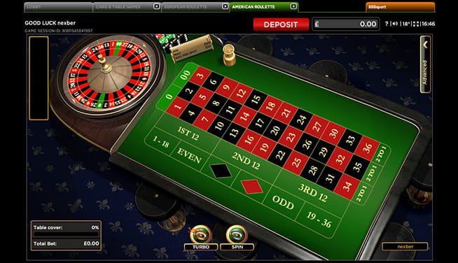 A game of roulette player view 