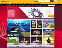 Betfair casino homepage - casino lobby and welcome banners
