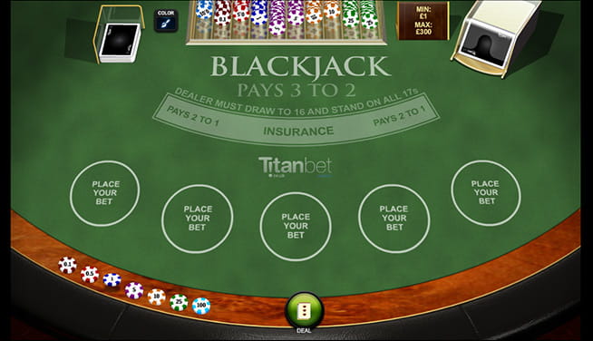 Blackjack Multihand 5 in-game preview of the table 