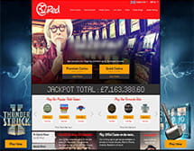32Red casino homepage and main lobby on desktop view