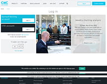 Cmc Markets homepage and main lobby view on desktop