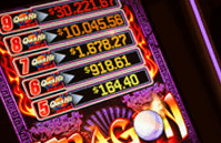 A jackpot meter on a slot machine