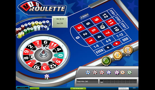 Mini Roulette casino screenshot