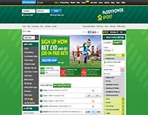 Picture of the main page at PaddyPower