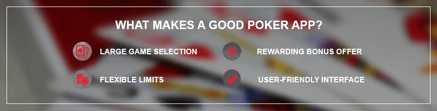 Criteria for good mobile poker apps 