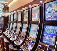A retro slot machine in a casino