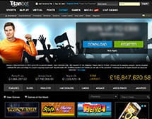 Titanbet homepage and welcome banner