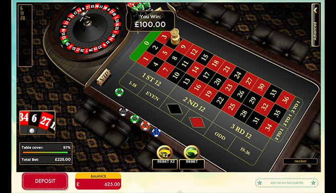 In-game view of roulette at 777