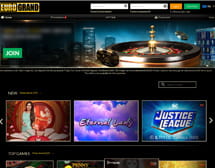 Eurogrand's homepage and lobby view