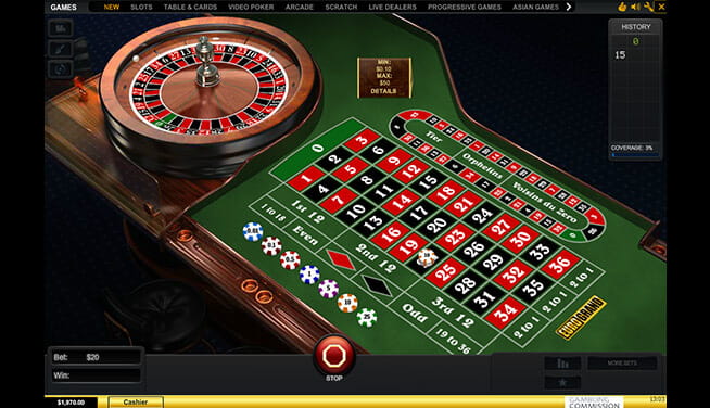 Eurogrand Premium European Roulette - in-game view