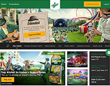 Mr Green Homepage - desktop view of welcome banner and lobby