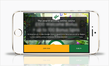 Mobile app view of Mr Green Casino