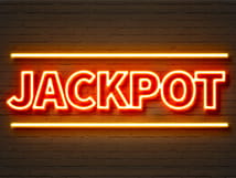 A neon jackpot sign