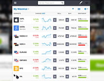 Etoro homepage and main lobby view on desktop