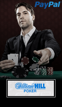 William Hill Poker PayPal male poker player